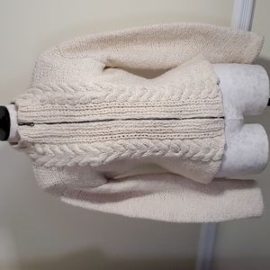 Irish handknit zip cardigan